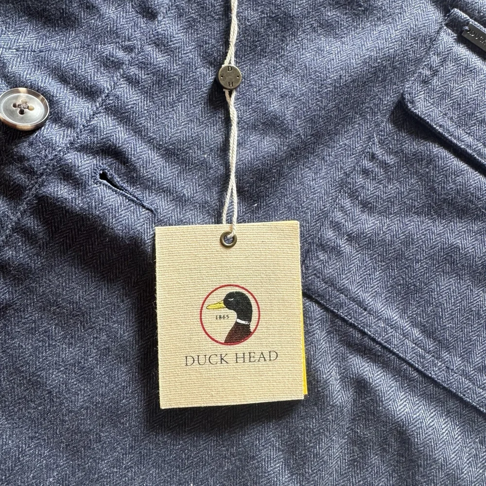 Duck Head Men's Lightweight Shirt Jacket in Navy Blue